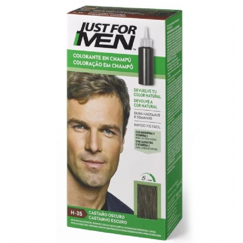 JUST FOR MEN - CHAMPU COLORANTE (66 CC CASTAÑO OSCURO)