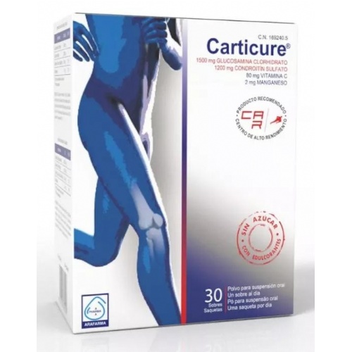 CARTICURE POLVO PARA SUSPENSION ORAL - CONDROITINA + GLUCOSAMINA (30 SOBRES)