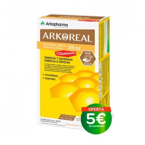 Arkoreal jalea real vitaminada 500 (20 ampollas)